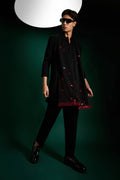 Speckled Birds Hand Embroidered Designer Shawl Set With Kurta And Pant