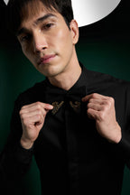 Panther Pounce - Hand Embroidered Designer Bow-Tie