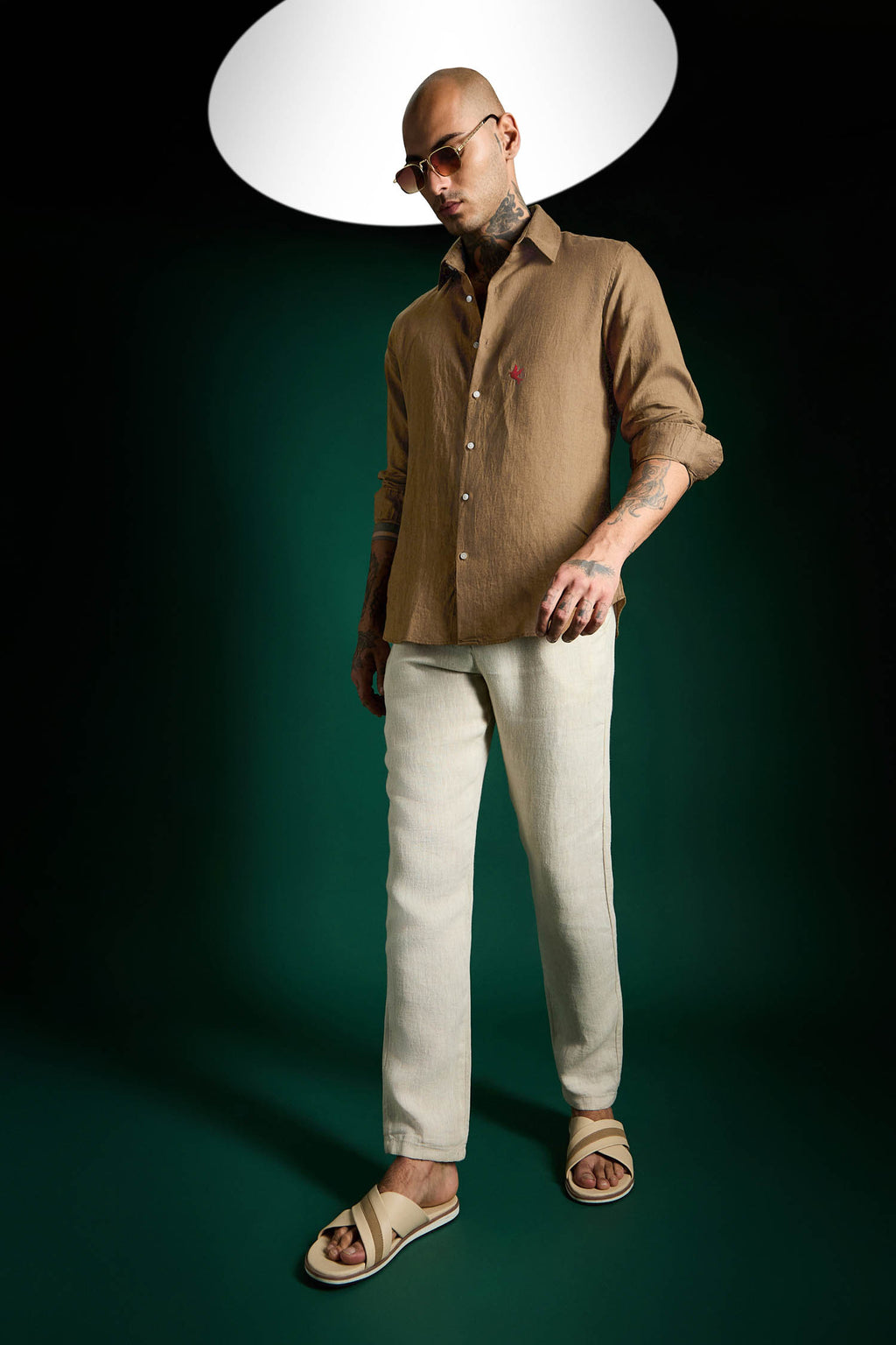 Bird Irish Linen Shirt - Cocoa Brown