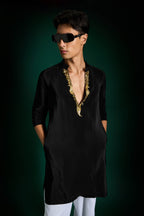Echo Beads Hand Embroidered Designer Kurta - Black
