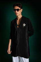 Lamina Hand Embroidered Designer Kurta - Black