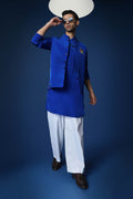 Egret Bundi Kurta - Royal Blue