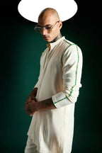 Cue Hand Embroidered Designer Kurta Set - Ivory