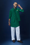 Bee Kiss Bundi Kurta - Green