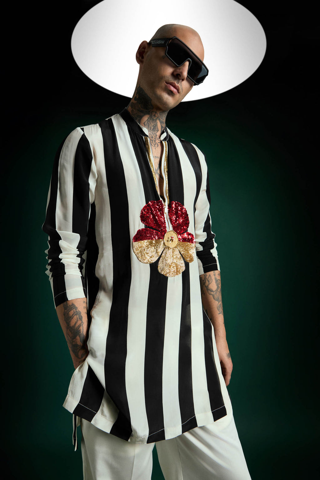 Ascend Hand Embroidered Designer Kurta - Black