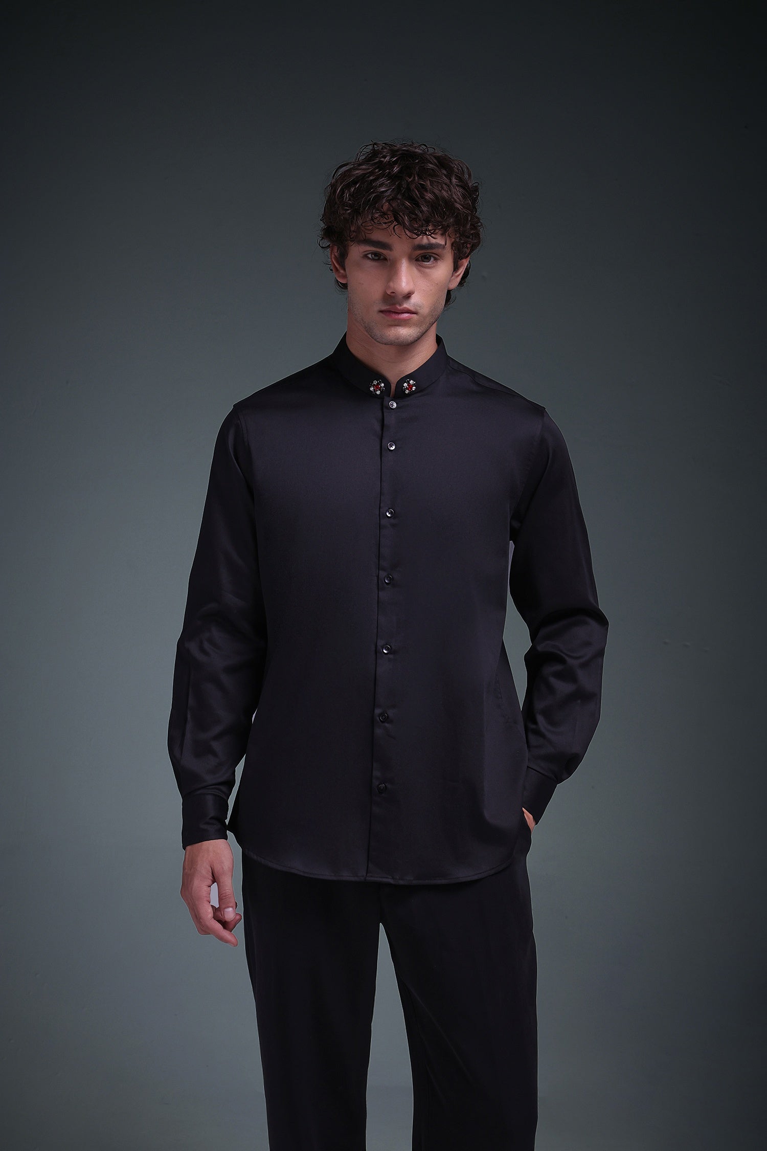 Ember - Hand Embroidered Designer Shirt