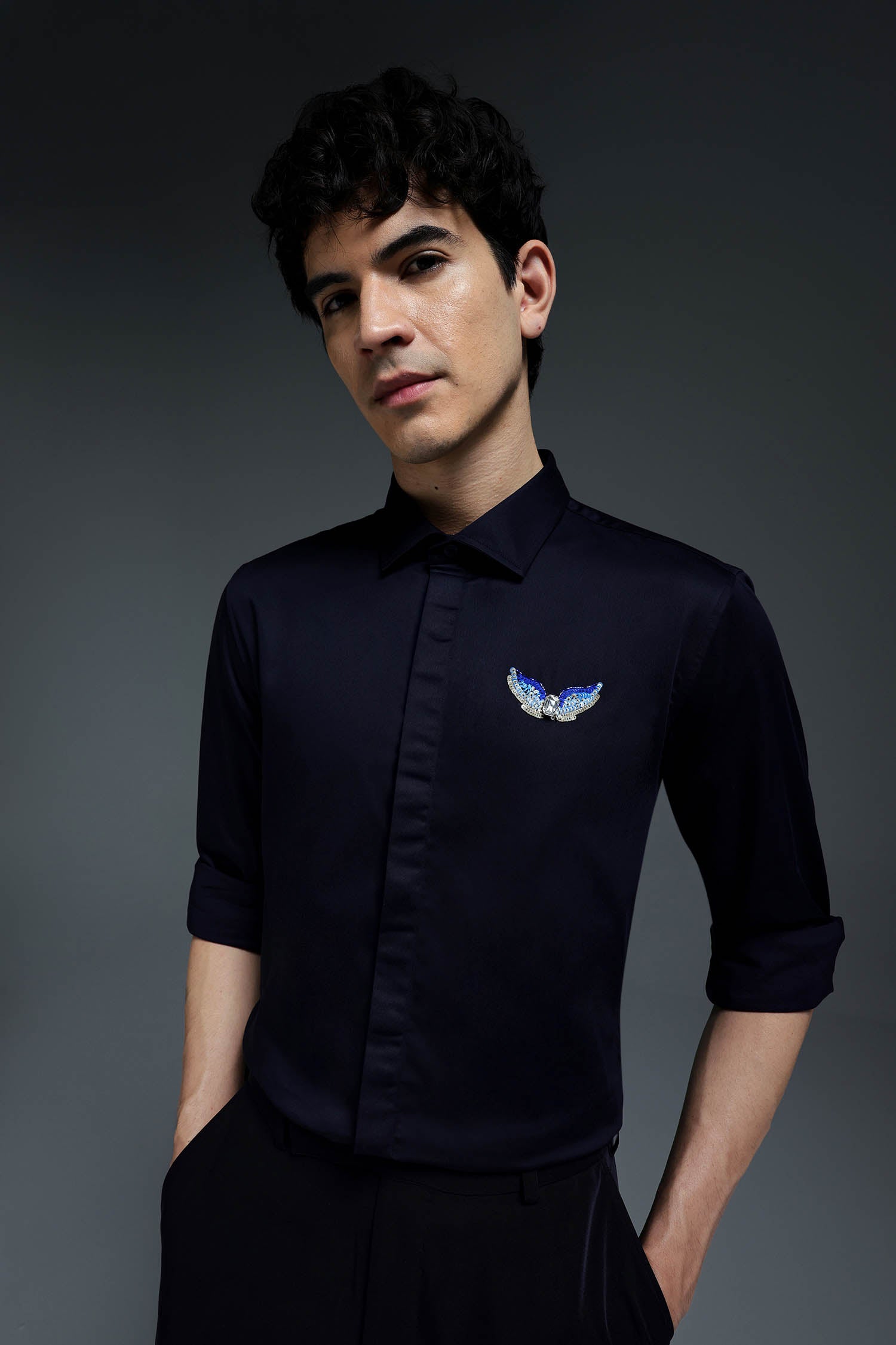 Winglet - Hand Embroidered Designer Shirt