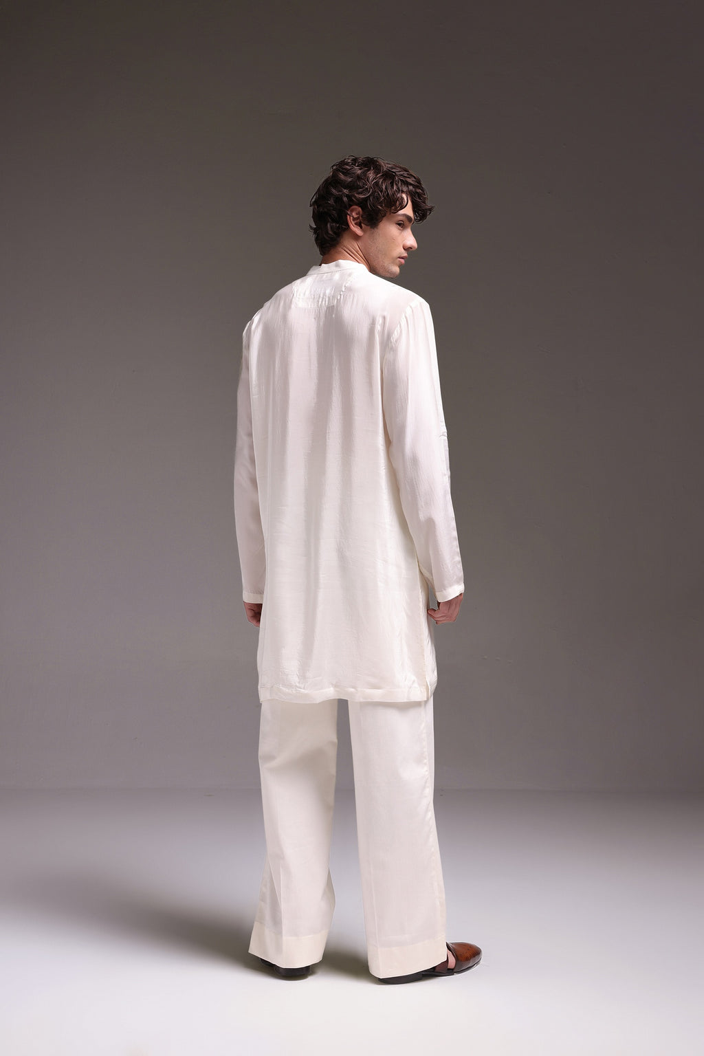 Mallow(Flower) - Hand Embroidered Designer Kurta