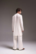 Mallow(Flower) - Hand Embroidered Designer Kurta