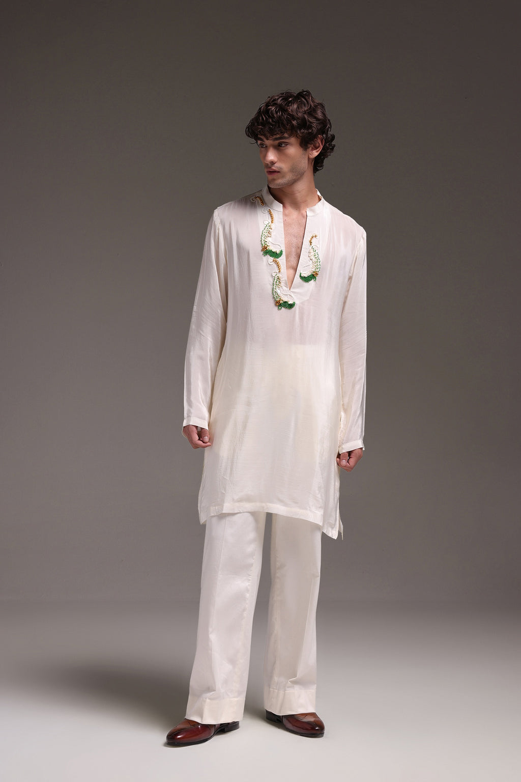 Ambi (Pasiley) - Hand Embroidered Designer Kurta