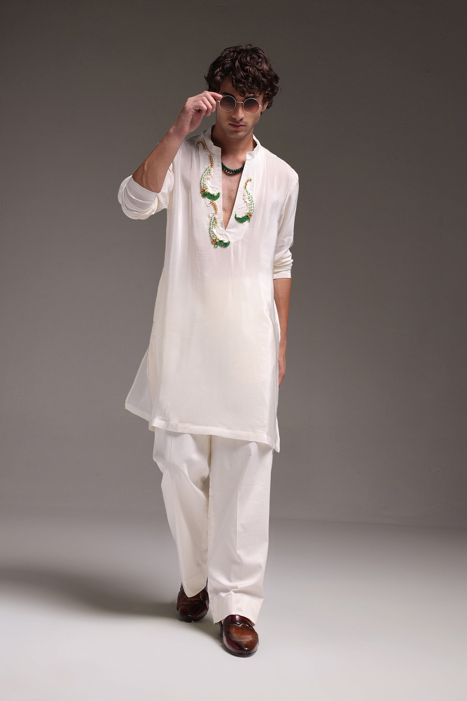 Ambi (Pasiley) - Hand Embroidered Designer Kurta