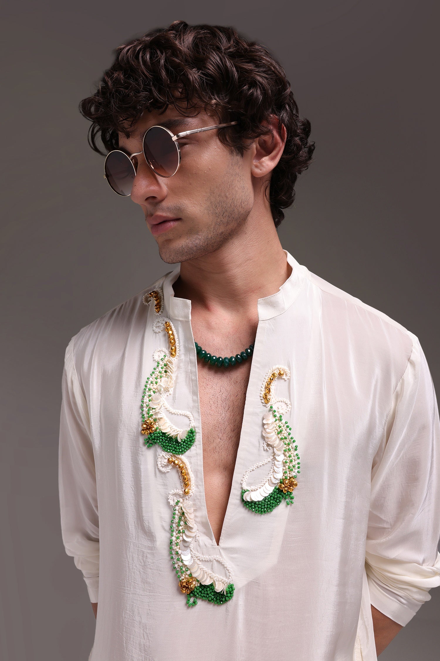 Ambi (Pasiley) - Hand Embroidered Designer Kurta