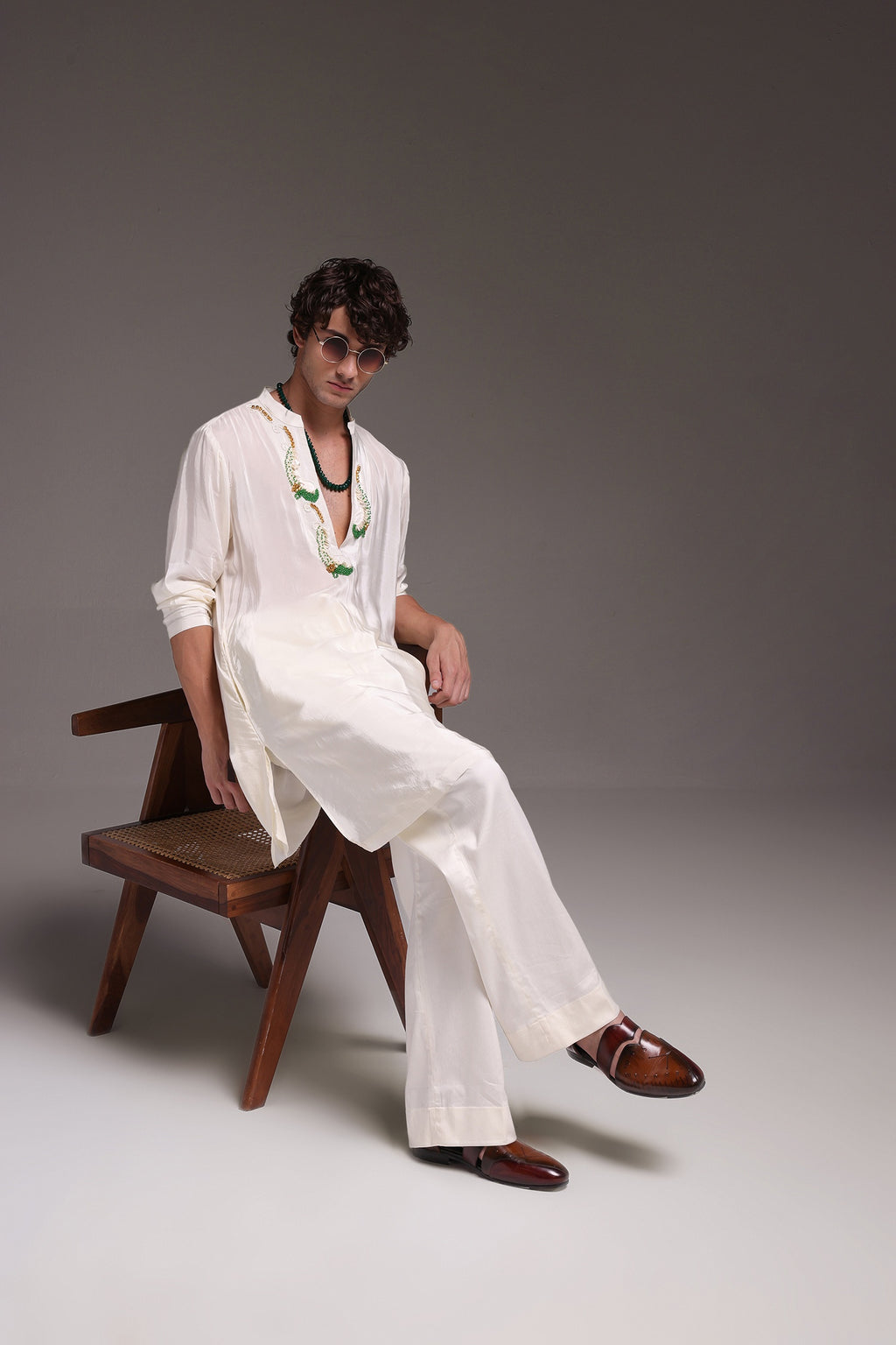 Ambi (Pasiley) - Hand Embroidered Designer Kurta