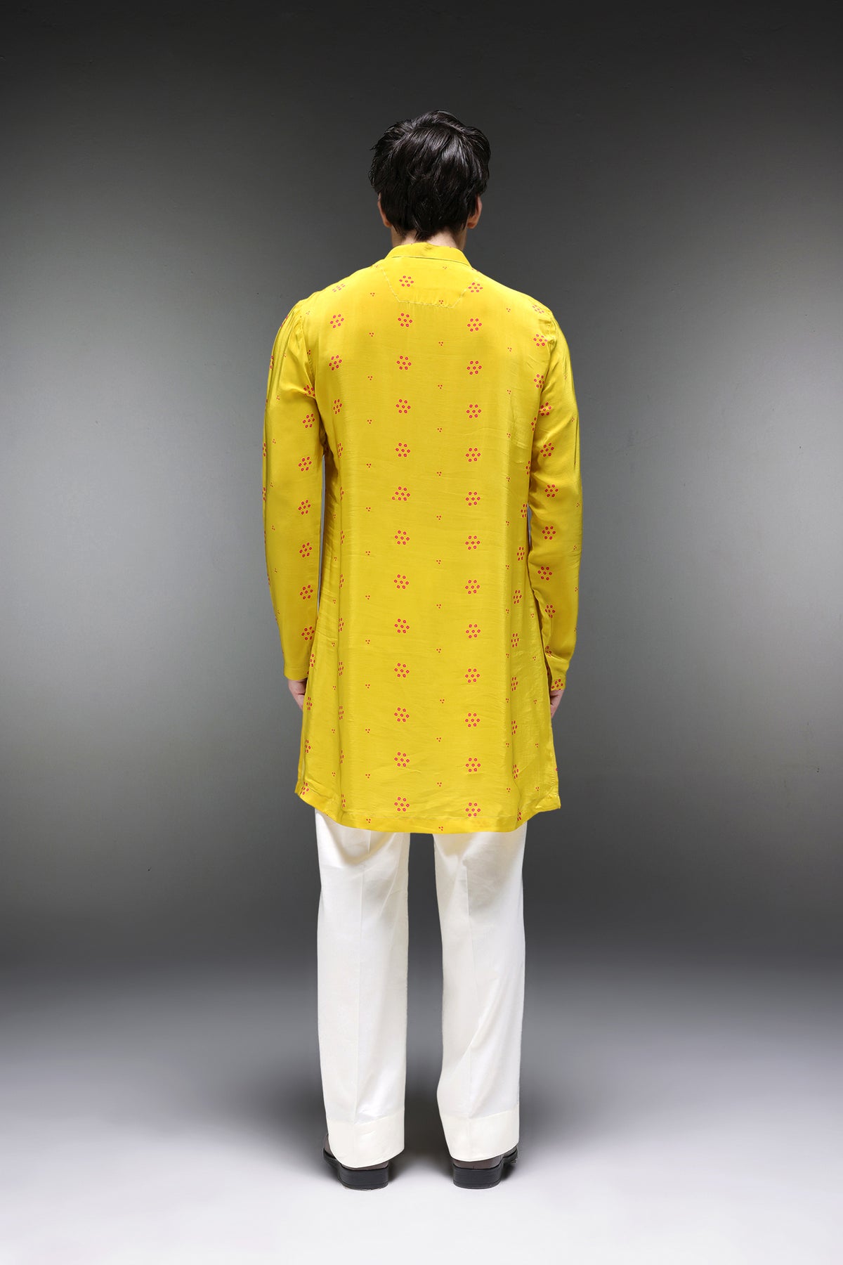 Ibha (Elephant) Bhandini - Hand Embroidered Designer Kurta - Lime Green