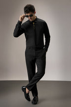 Floret - Hand Embroidered Designer Shirt -Black