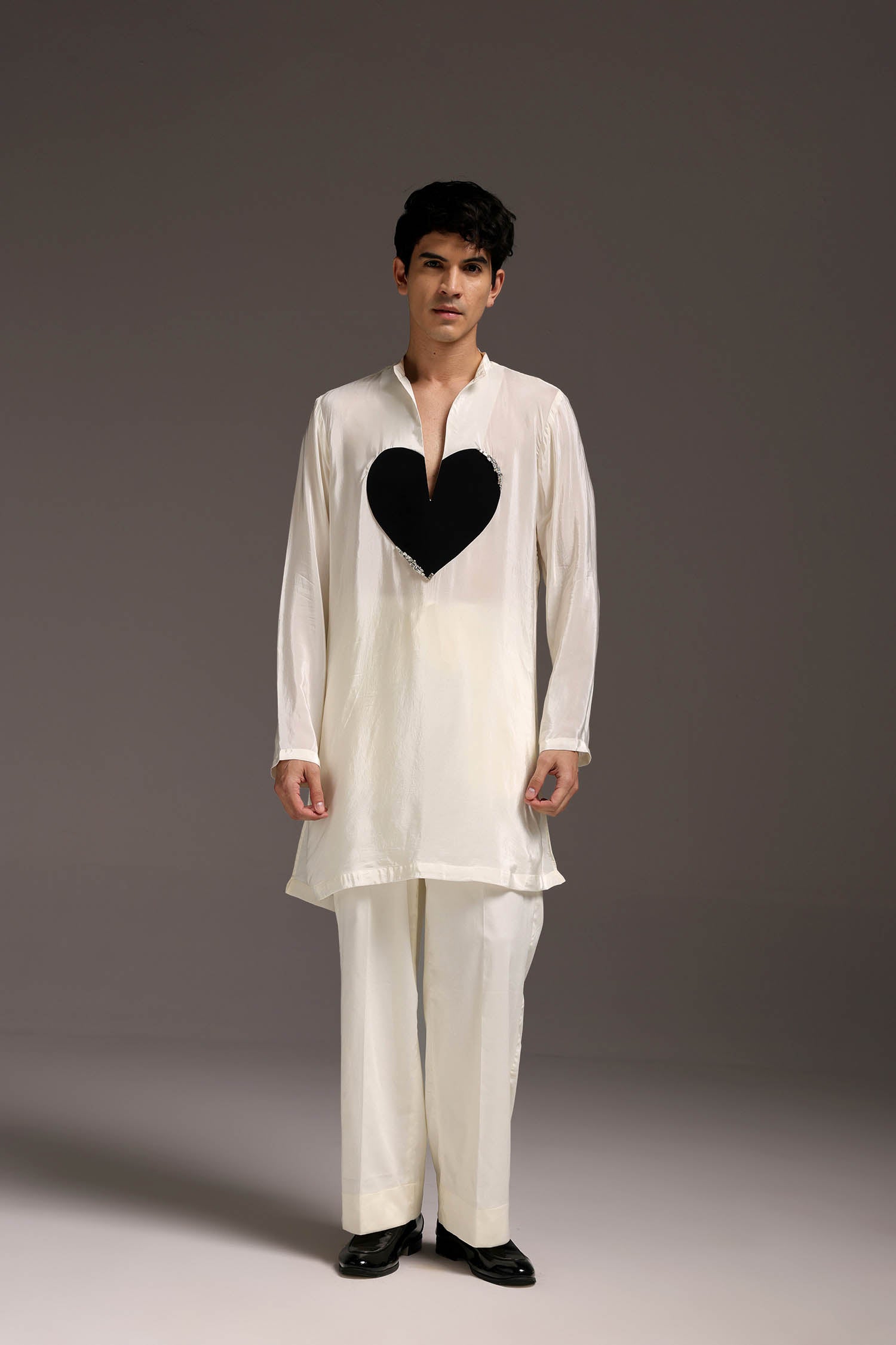 Lupdup(Rhinestone) - Hand Embroidered Designer Kurta