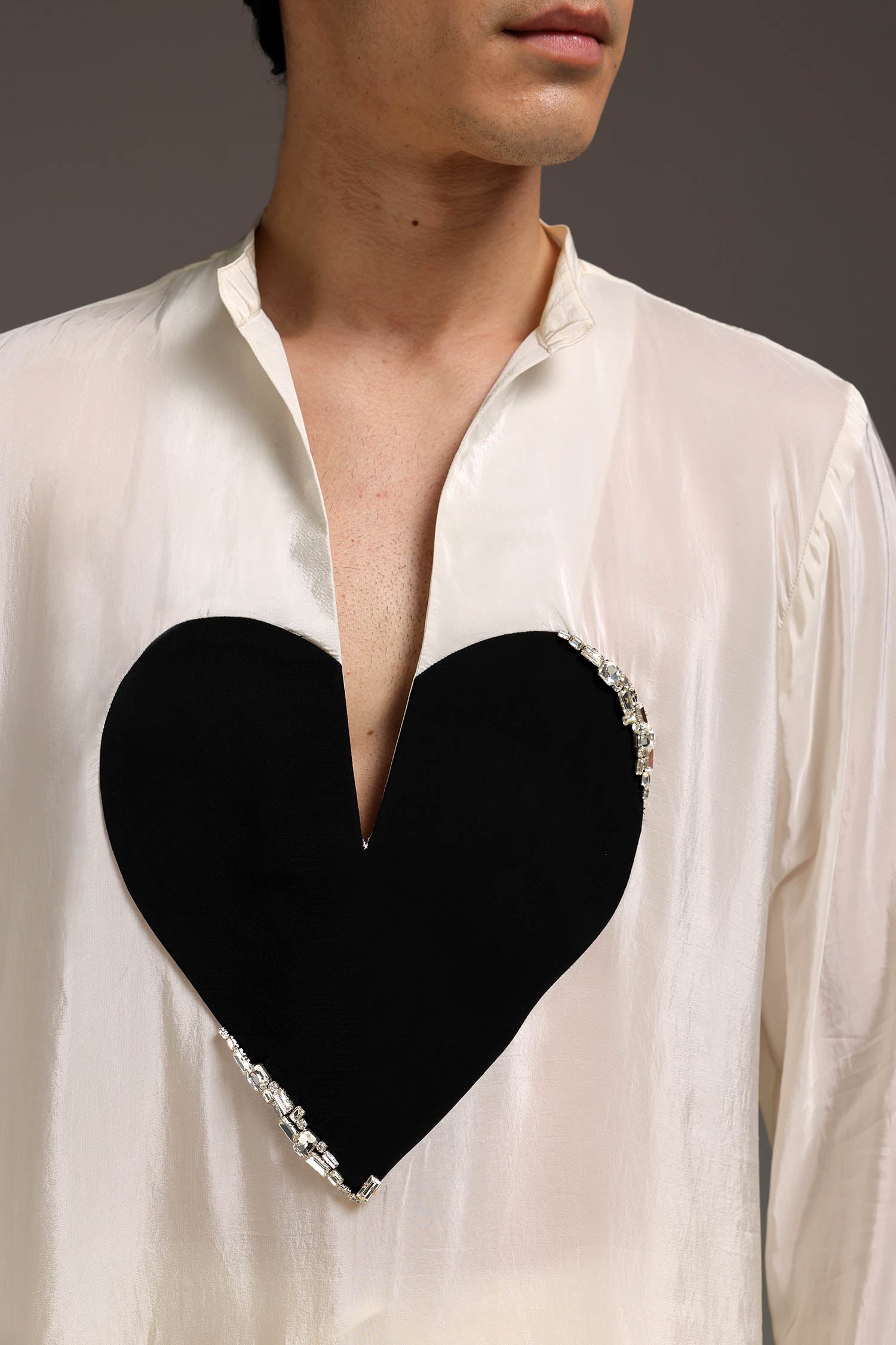 Lupdup(Rhinestone) - Hand Embroidered Designer Kurta