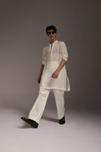 Heart Line - Hand Embroidered Designer Kurta