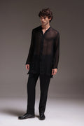 Black Organza Designer Kurta