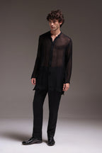 Black Organza Designer Kurta