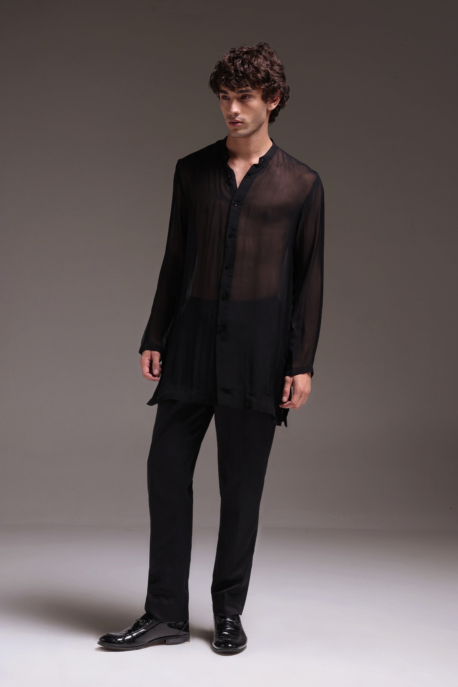 Black Organza Designer Kurta