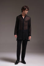 Black Organza Designer Kurta
