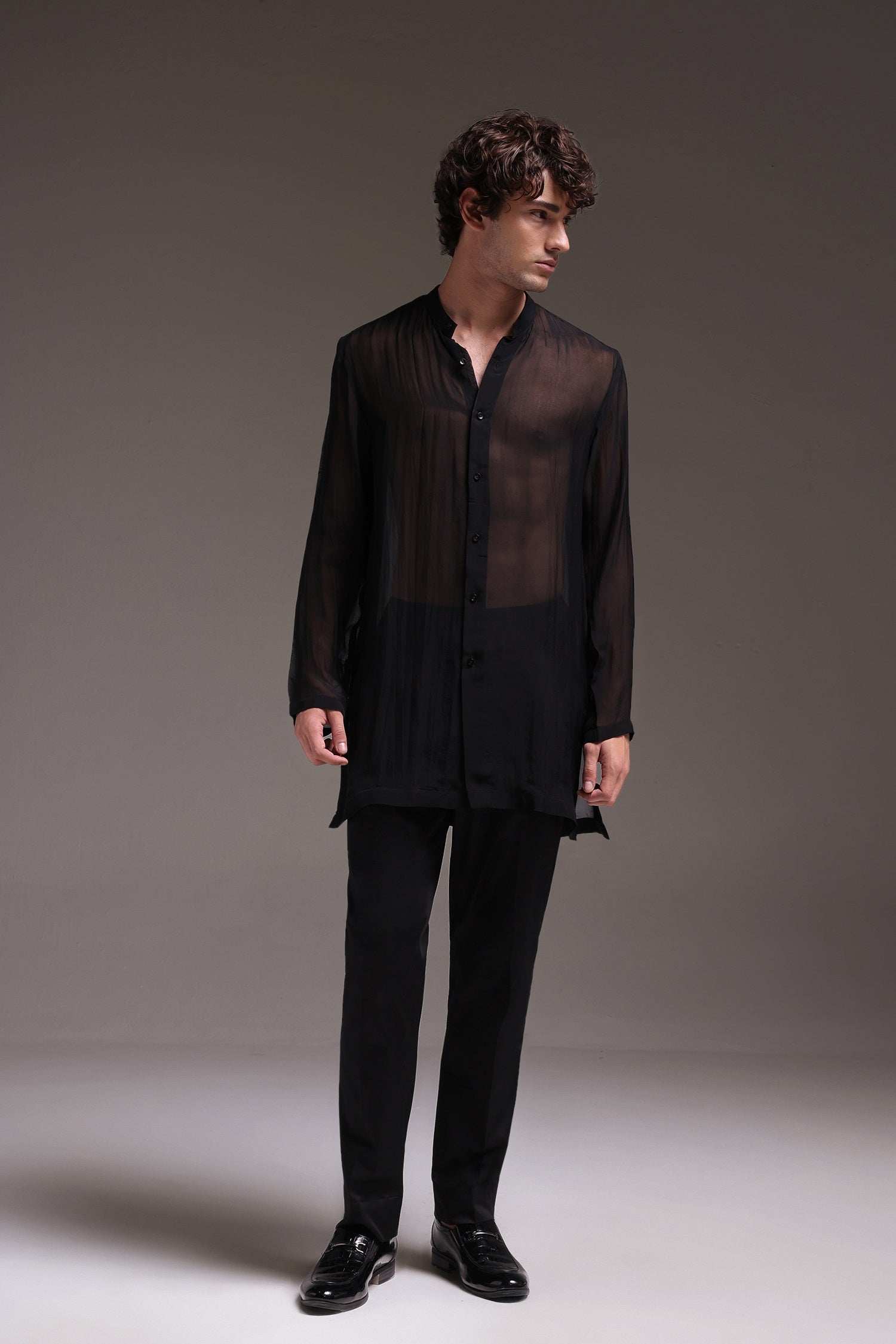 Black Organza Designer Kurta