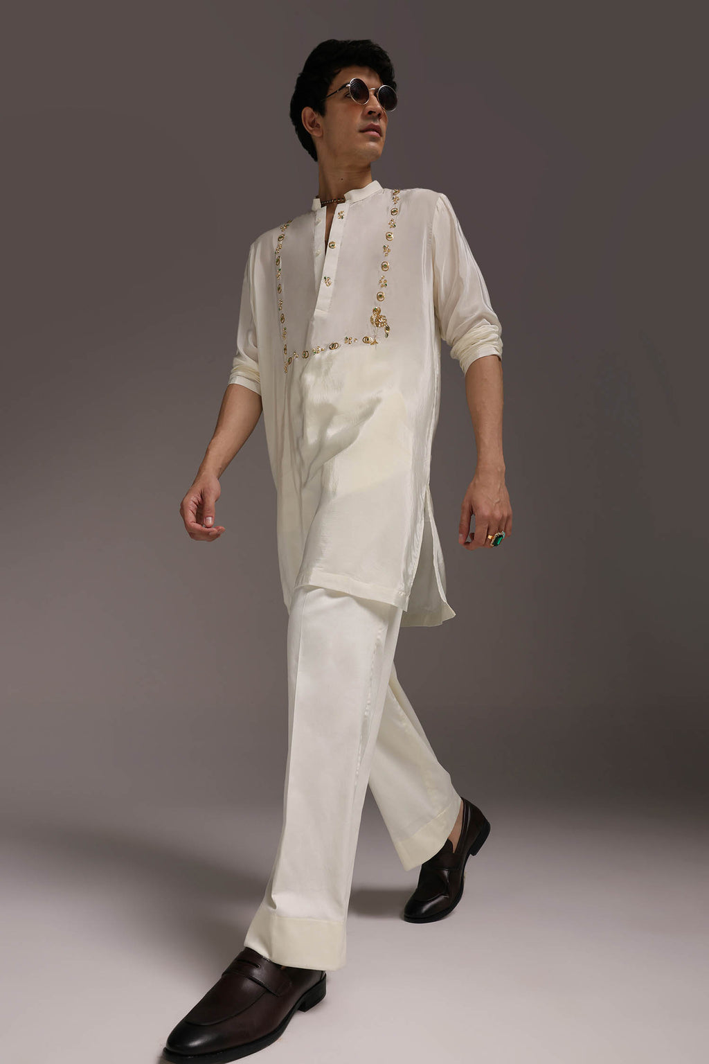Wade - Hand Embroidered Designer Kurta