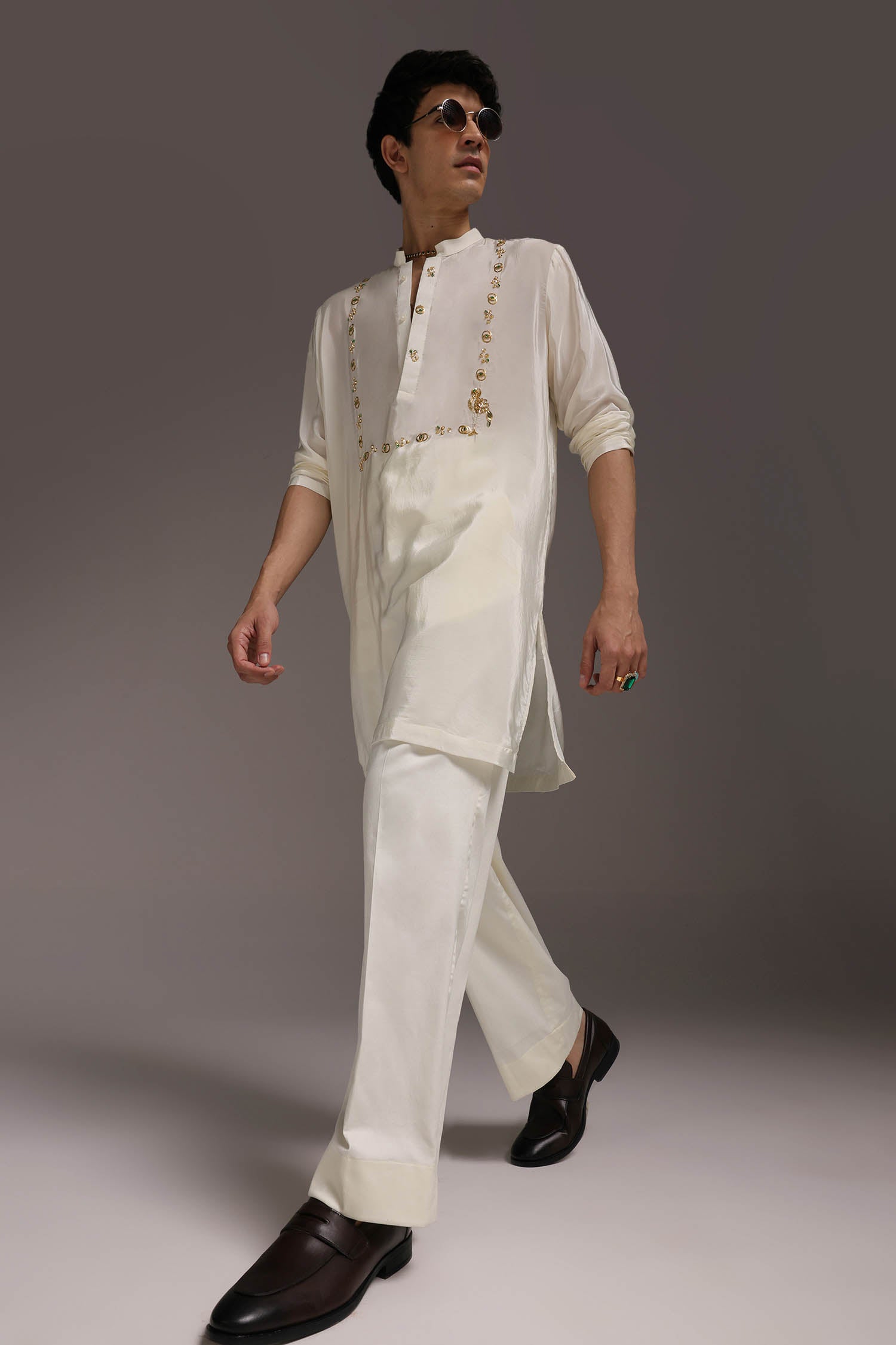 Wade - Hand Embroidered Designer Kurta