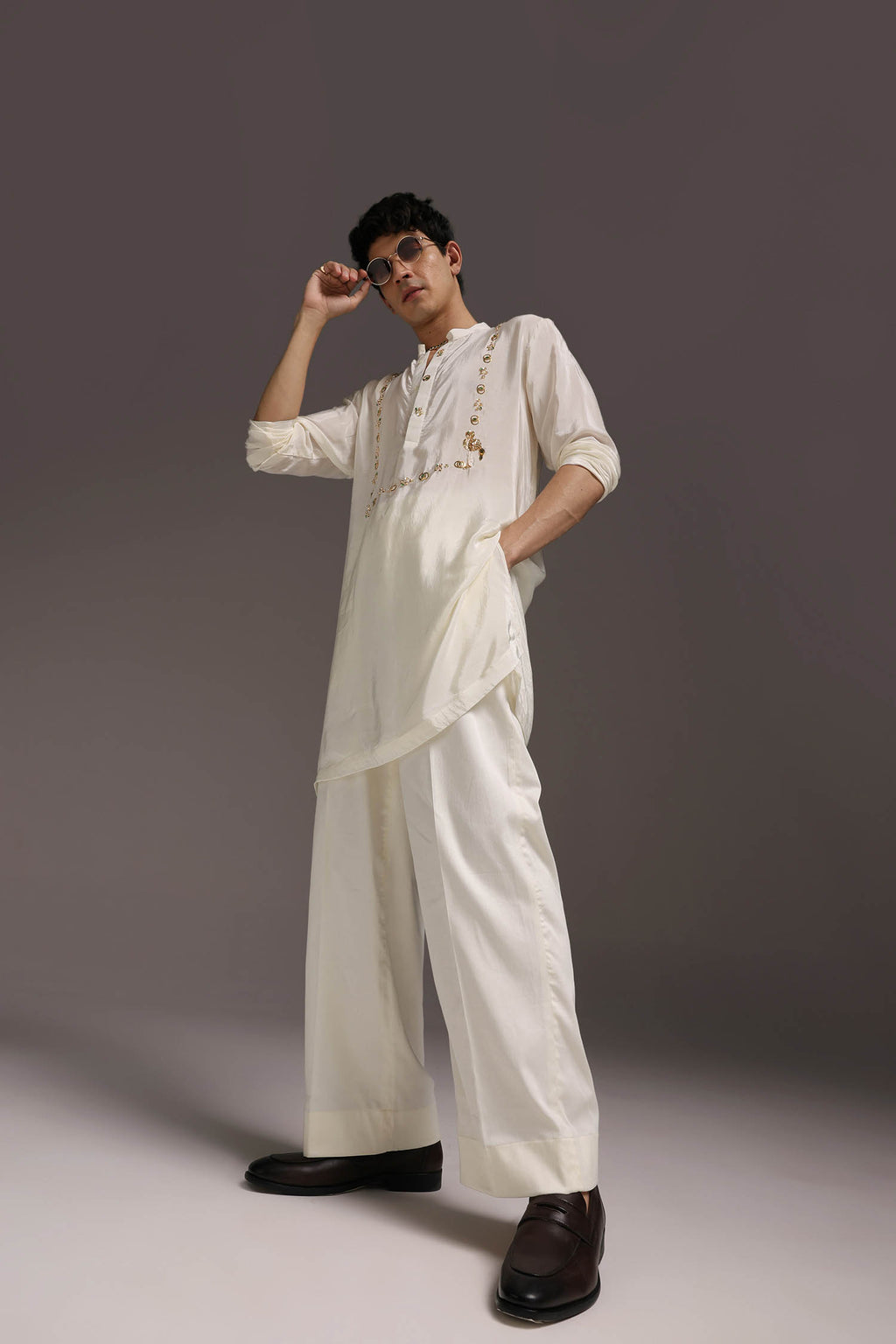 Wade - Hand Embroidered Designer Kurta