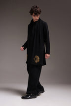 Lion - Hand Embroidered Designer Shawl