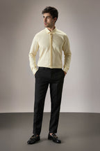 Floret- Hand Embroidered Designer Shirt - ivory