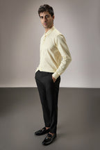 Floret- Hand Embroidered Designer Shirt - ivory
