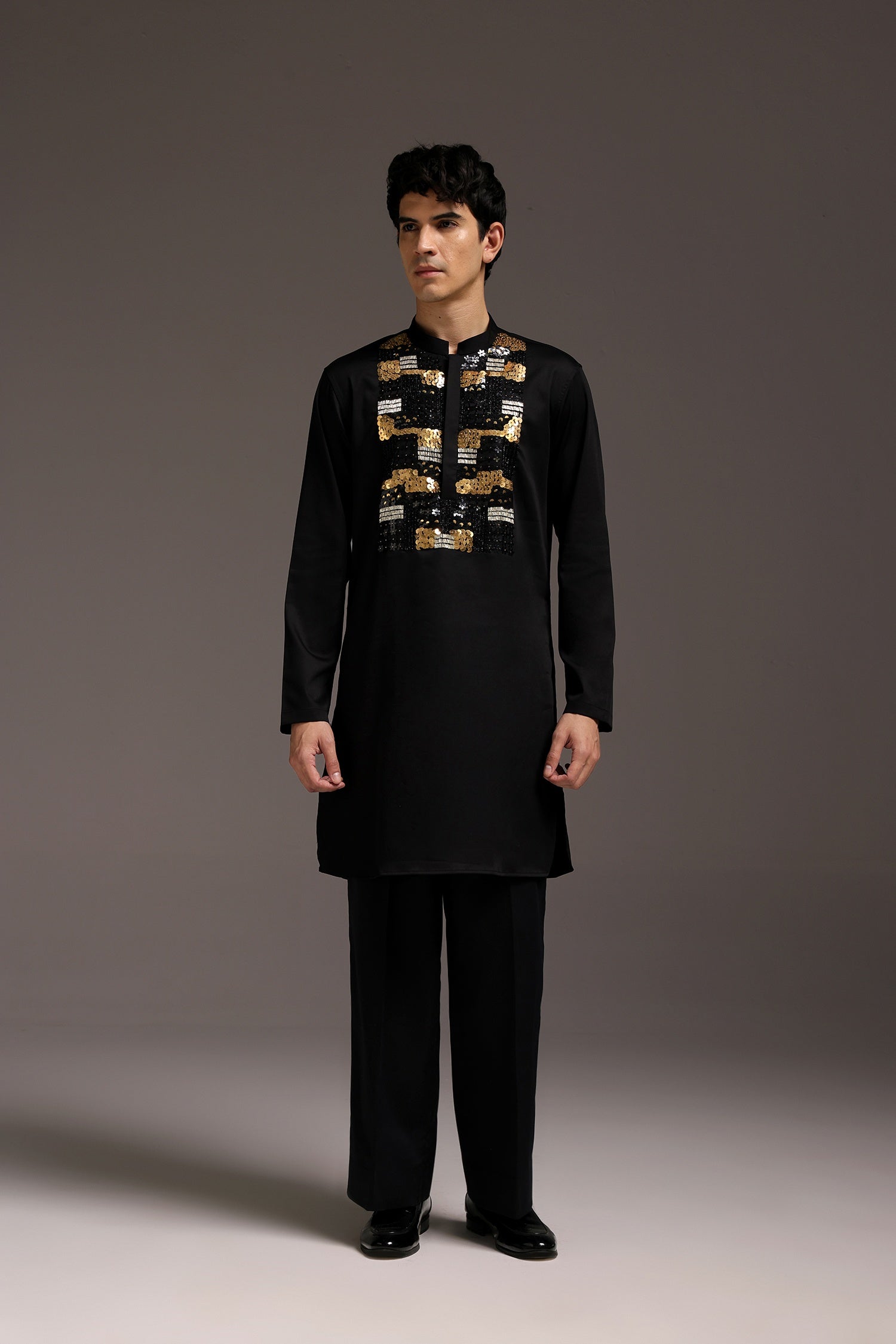 Starlit Patch - Hand Embroidered Designer Kurta