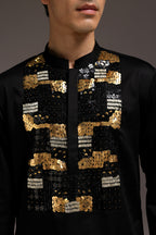 Starlit Patch - Hand Embroidered Designer Kurta