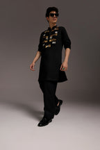 Starlit Patch - Hand Embroidered Designer Kurta