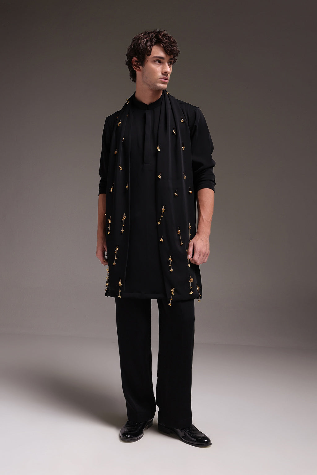 Tinkle - Hand Embroidered Designer Shawl