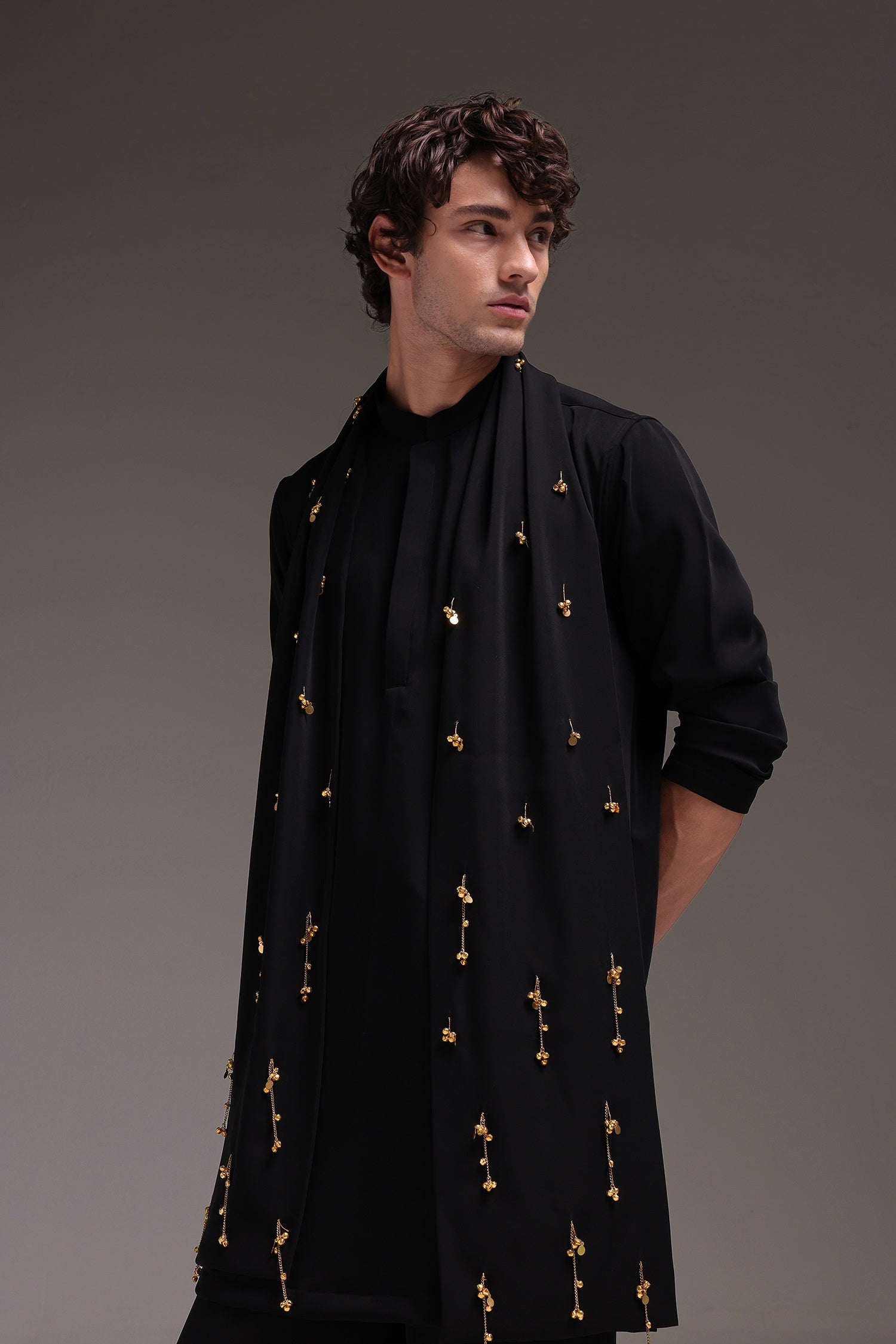Tinkle - Hand Embroidered Designer Shawl