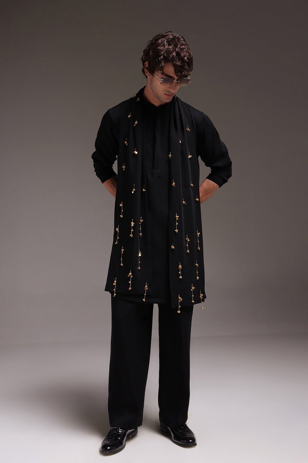 Tinkle - Hand Embroidered Designer Shawl