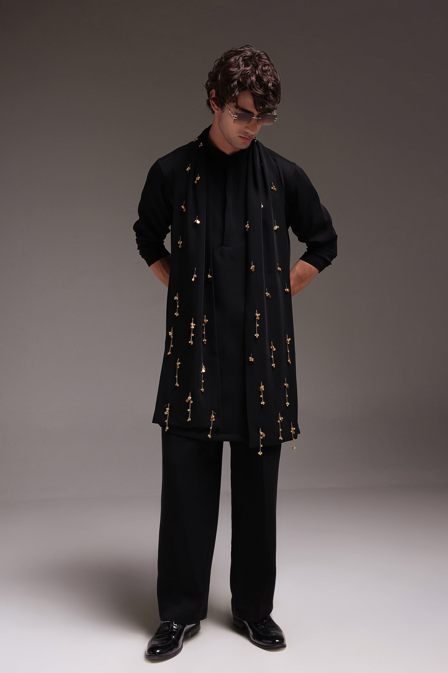 Tinkle - Hand Embroidered Designer Shawl