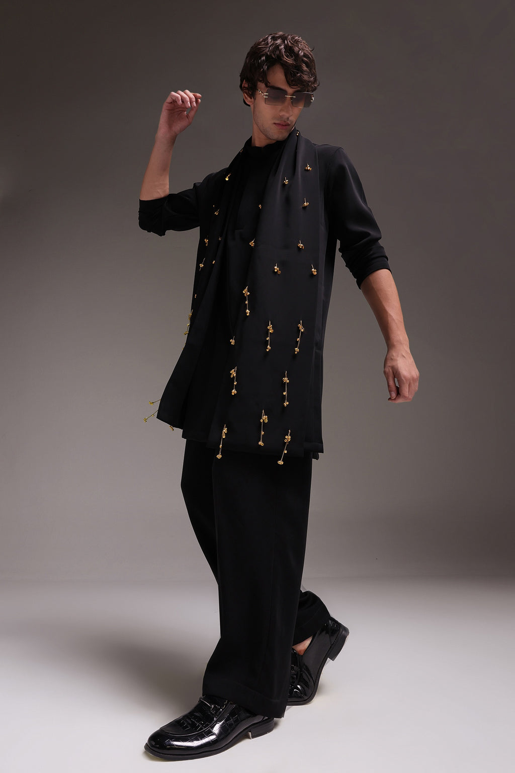 Tinkle - Hand Embroidered Designer Shawl