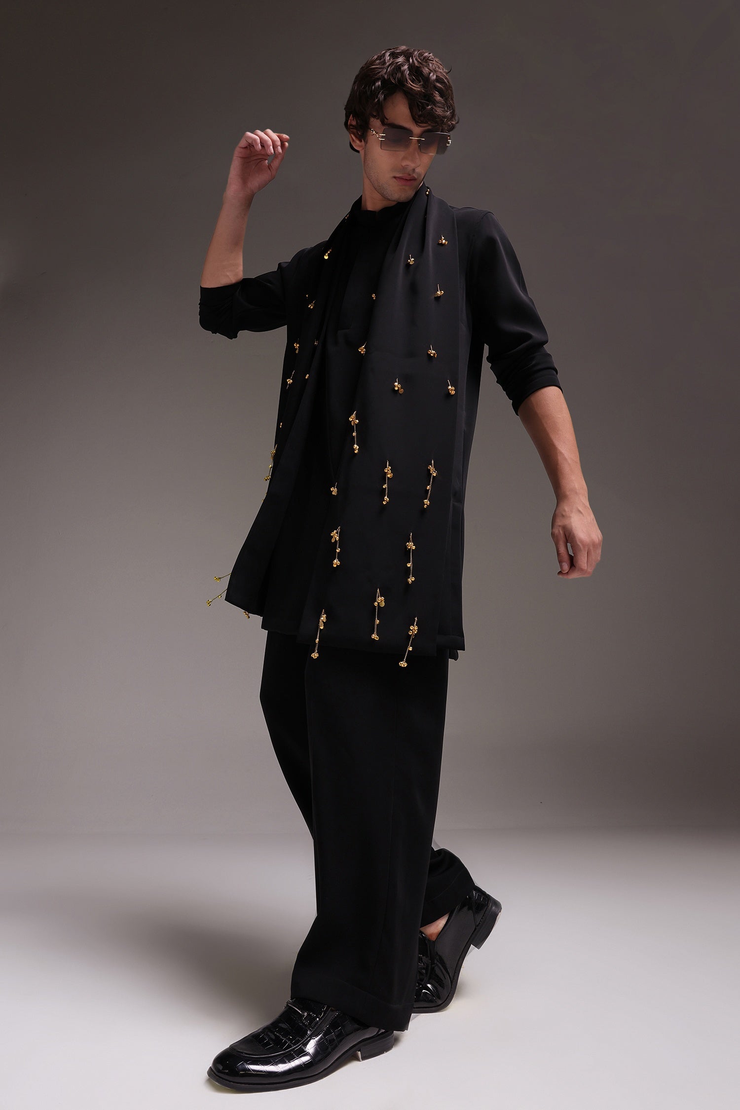 Tinkle - Hand Embroidered Designer Shawl