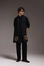 Tiger - Hand Embroidered Designer Shawl