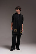 Tiger - Hand Embroidered Designer Shawl