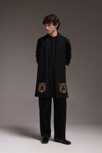 Tiger - Hand Embroidered Designer Shawl