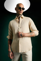 Spade irish Linen Shirt - Beige