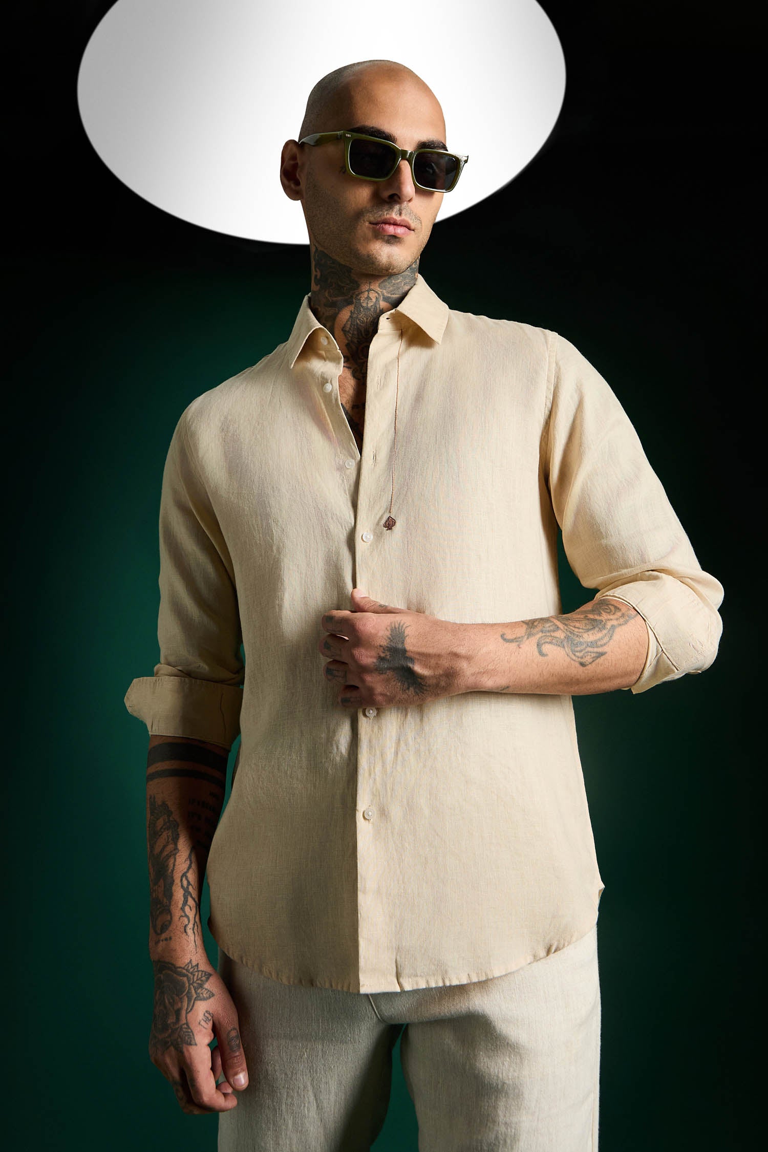 Spade irish Linen Shirt - Beige