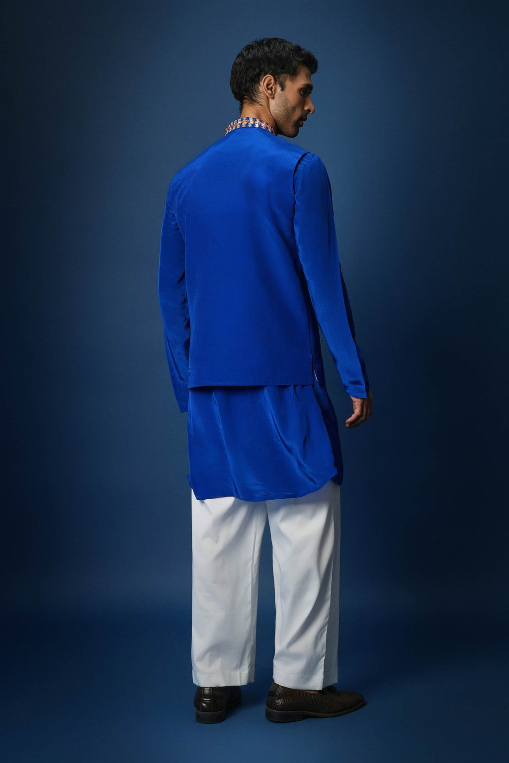 Bee Bundi Kurta - Royal Blue