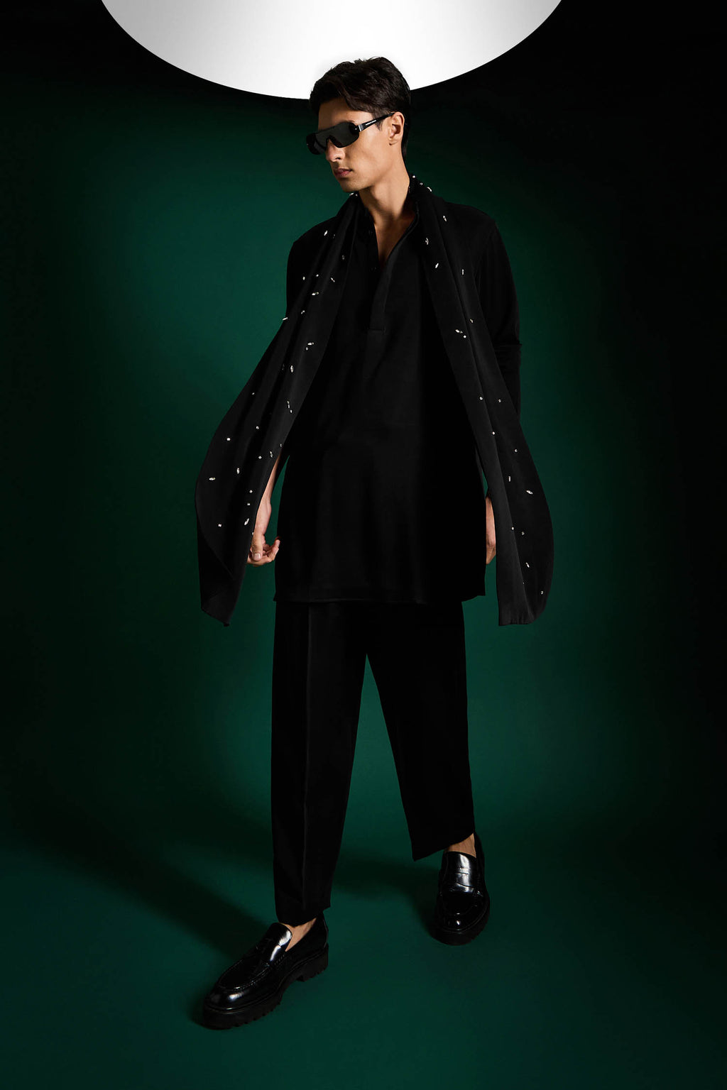 Flecked - Hand Embroidered Designer Shawl