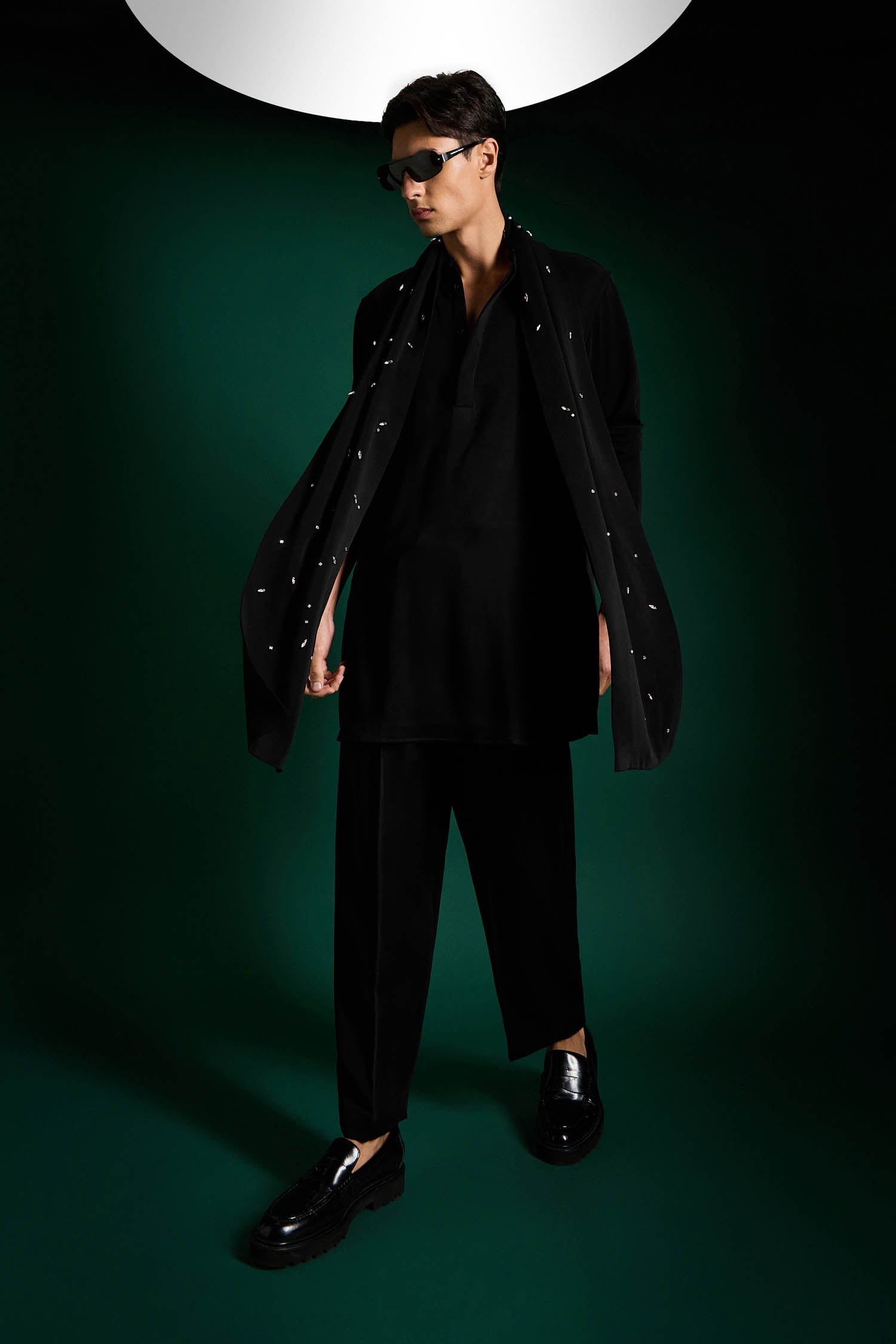 Flecked-hand Embroidered Designer Shawl